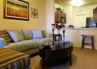 Hemisview living room and kitchen